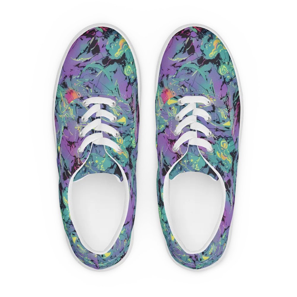 Dreamwave Flux on Men's Lace-Up Canvas Shoes — Front
