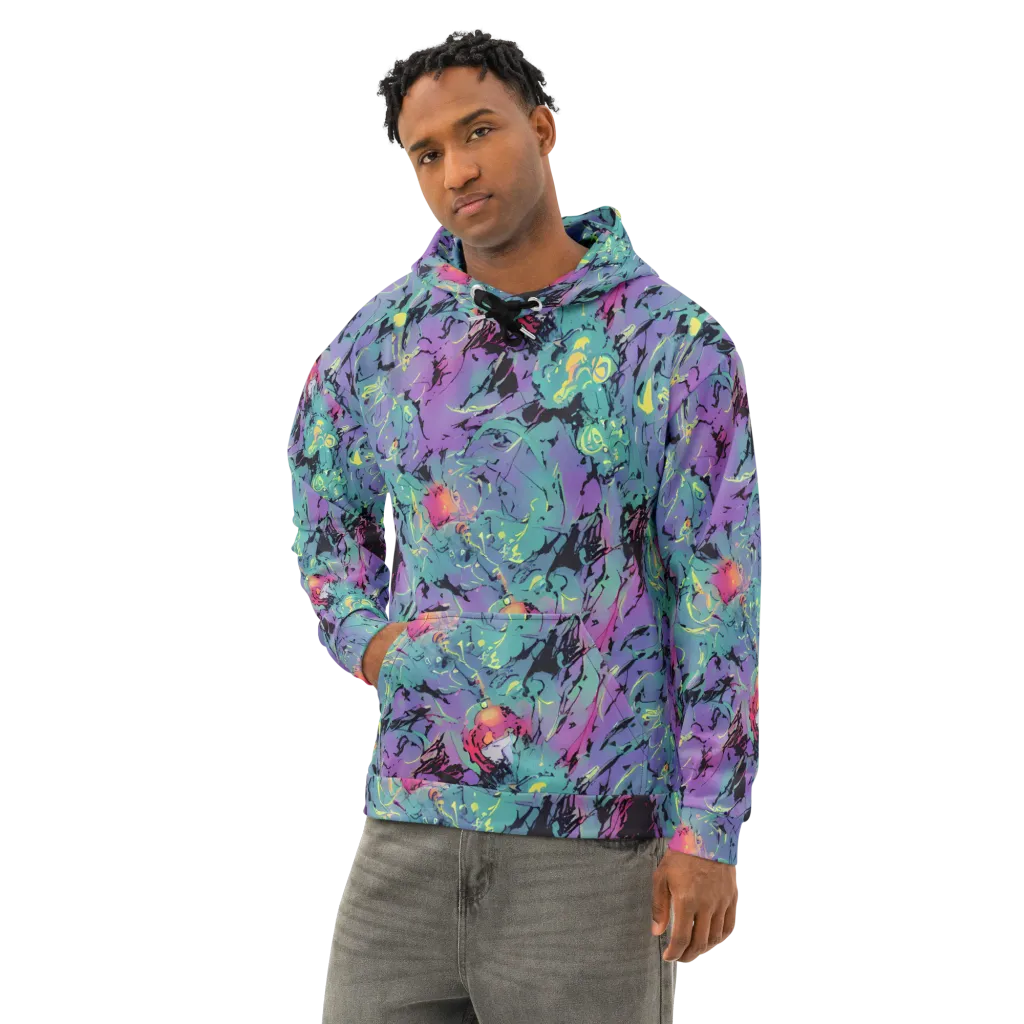 Dreamwave Flux on Cotton Hoodie — Left Front