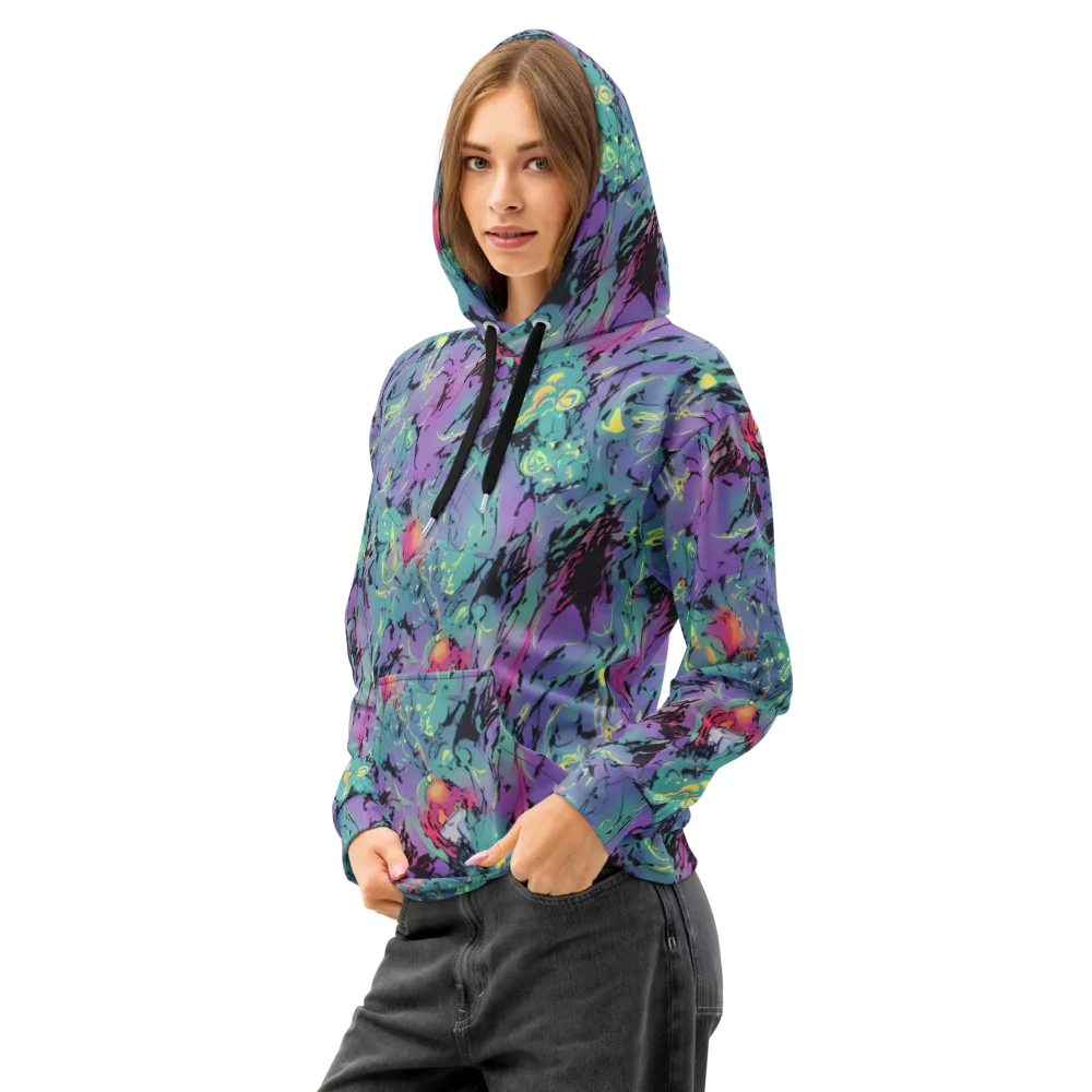 Dreamwave Flux on Cotton Hoodie — Left Front