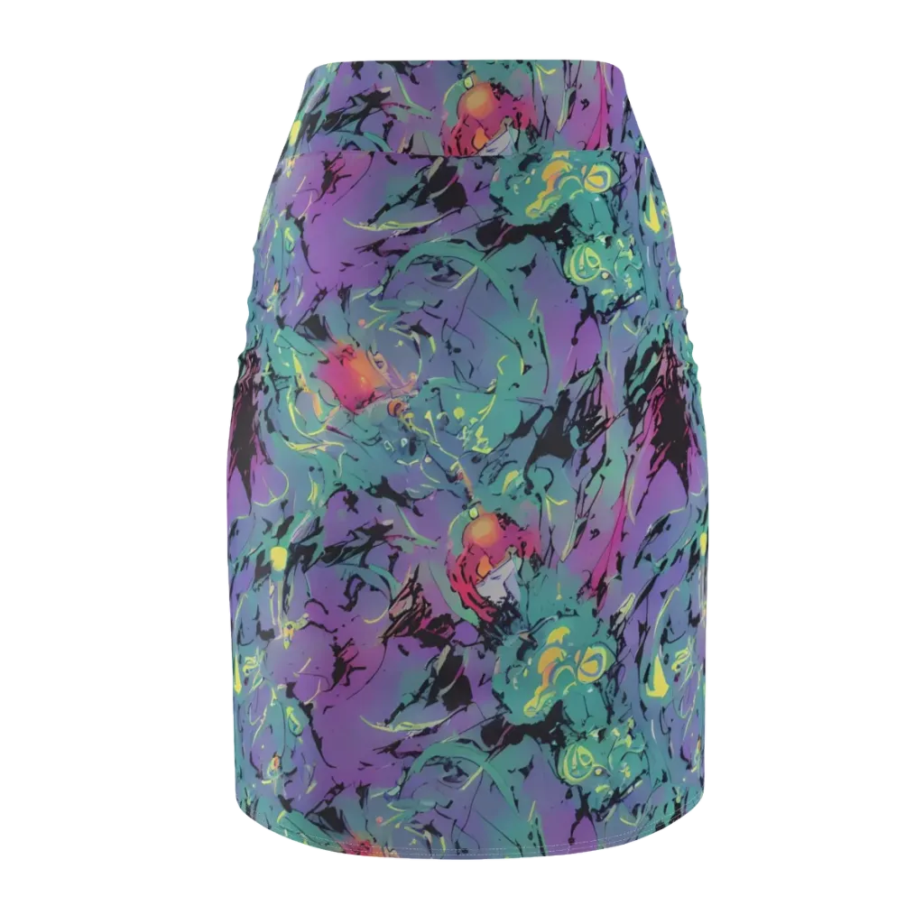 Dreamwave Flux on Pencil Skirt — Back