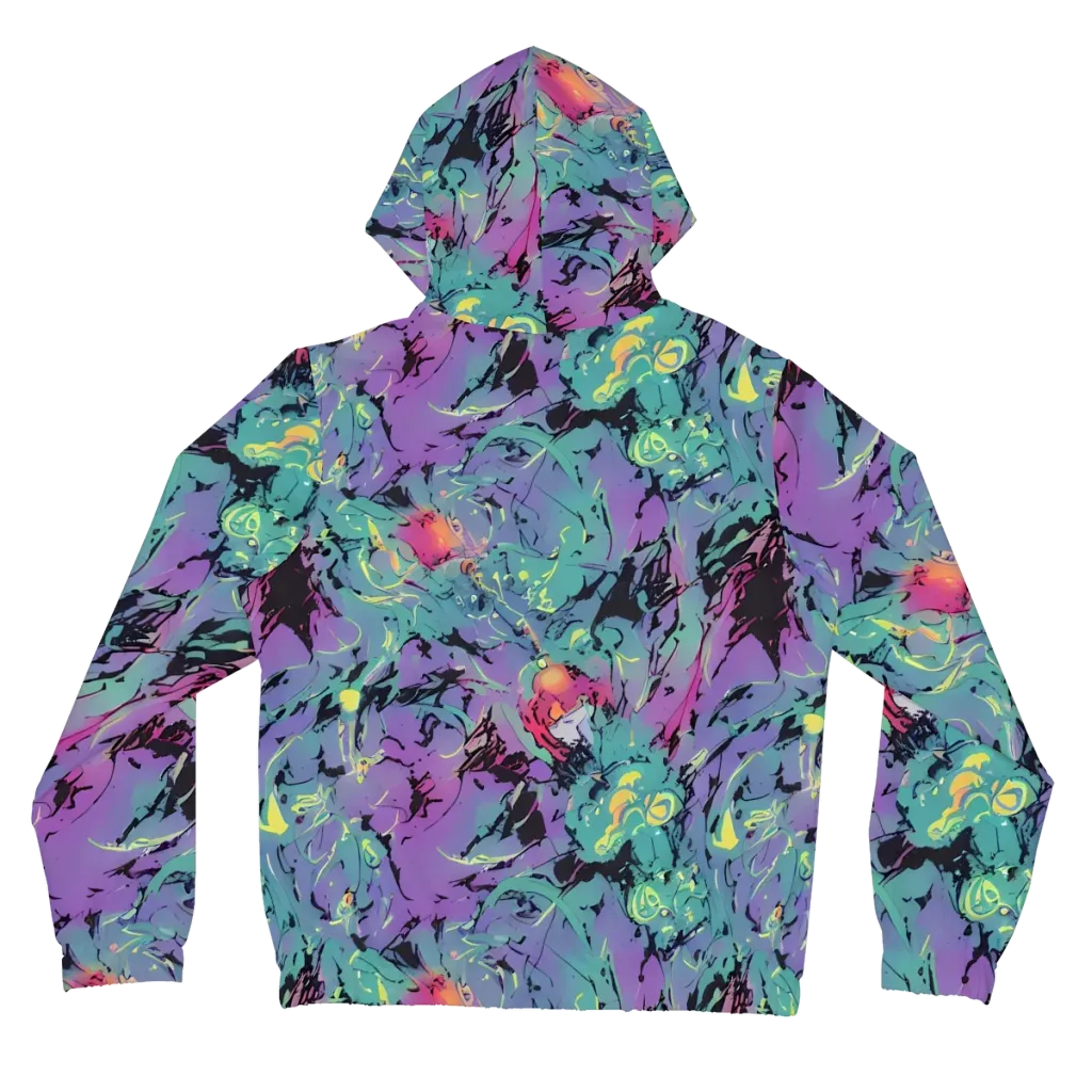 Dreamwave Flux on Women's Full-Zip Hoodie — Back