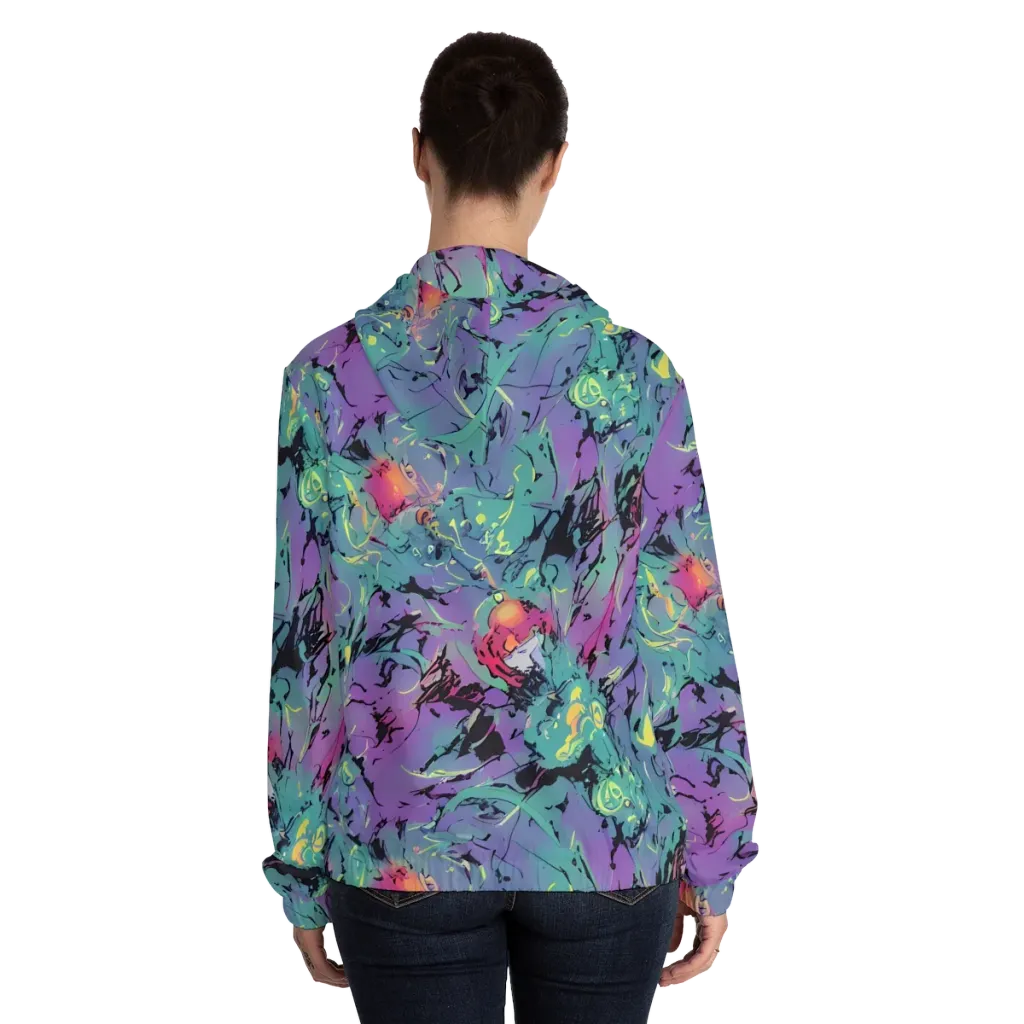 Dreamwave Flux on Women's Full-Zip Hoodie — Back On Person