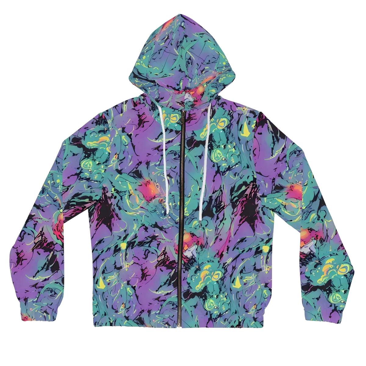 Dreamwave Flux on Women's Full-Zip Hoodie — Front
