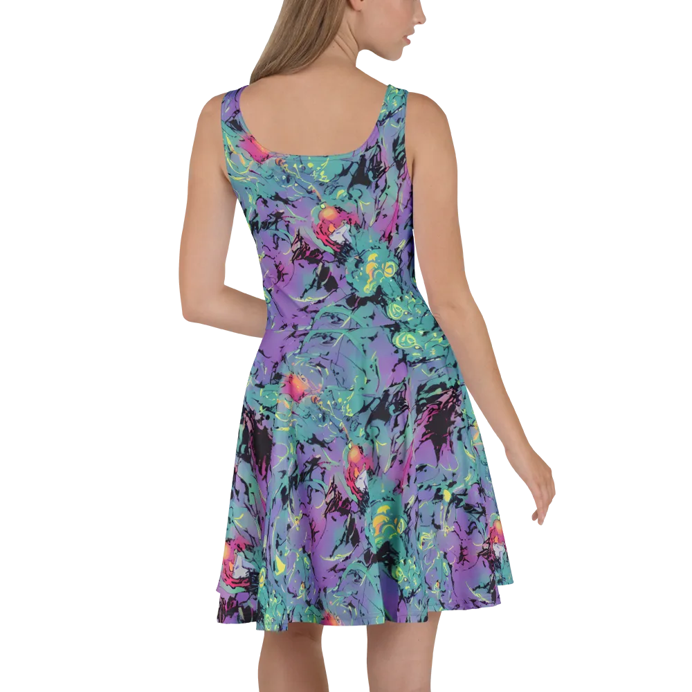 Dreamwave Flux on Skater Dress — Back