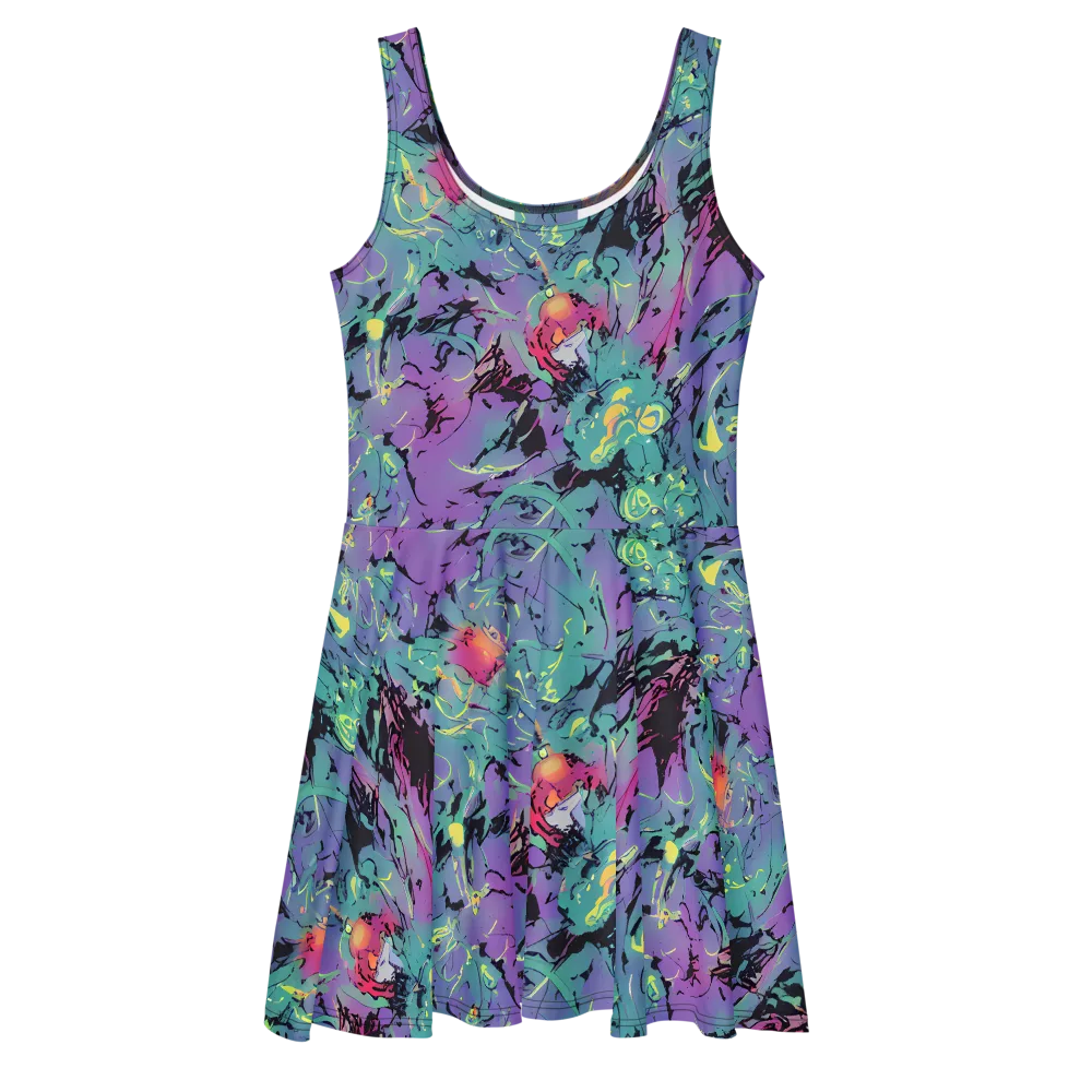 Dreamwave Flux on Skater Dress — Front