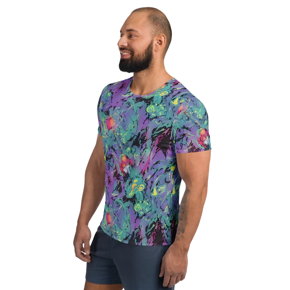 Dreamwave Flux on Men's Athletic T-Shirt — Left