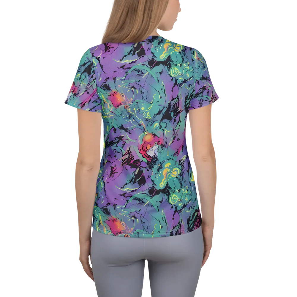 Dreamwave Flux on Women's Athletic T-Shirt — Back