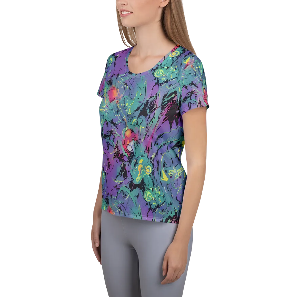 Dreamwave Flux on Women's Athletic T-Shirt — Left