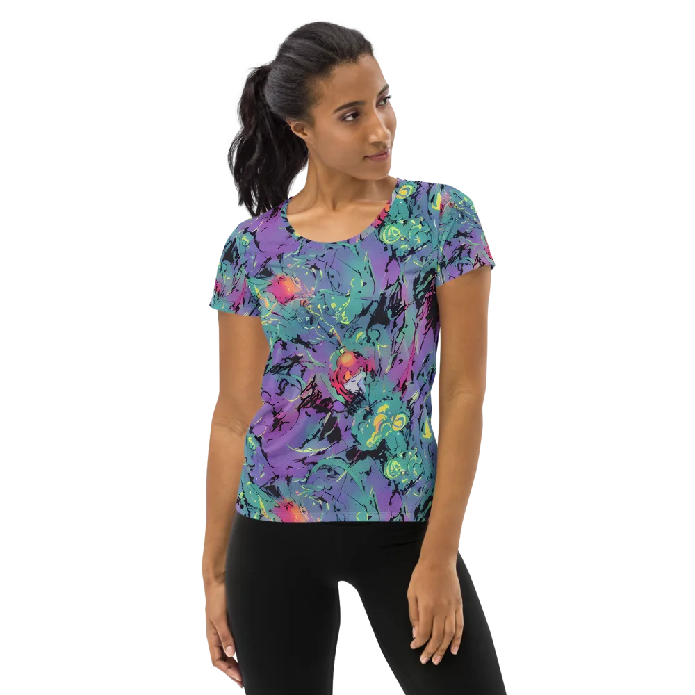 Dreamwave Flux on Women's Athletic T-Shirt — Front