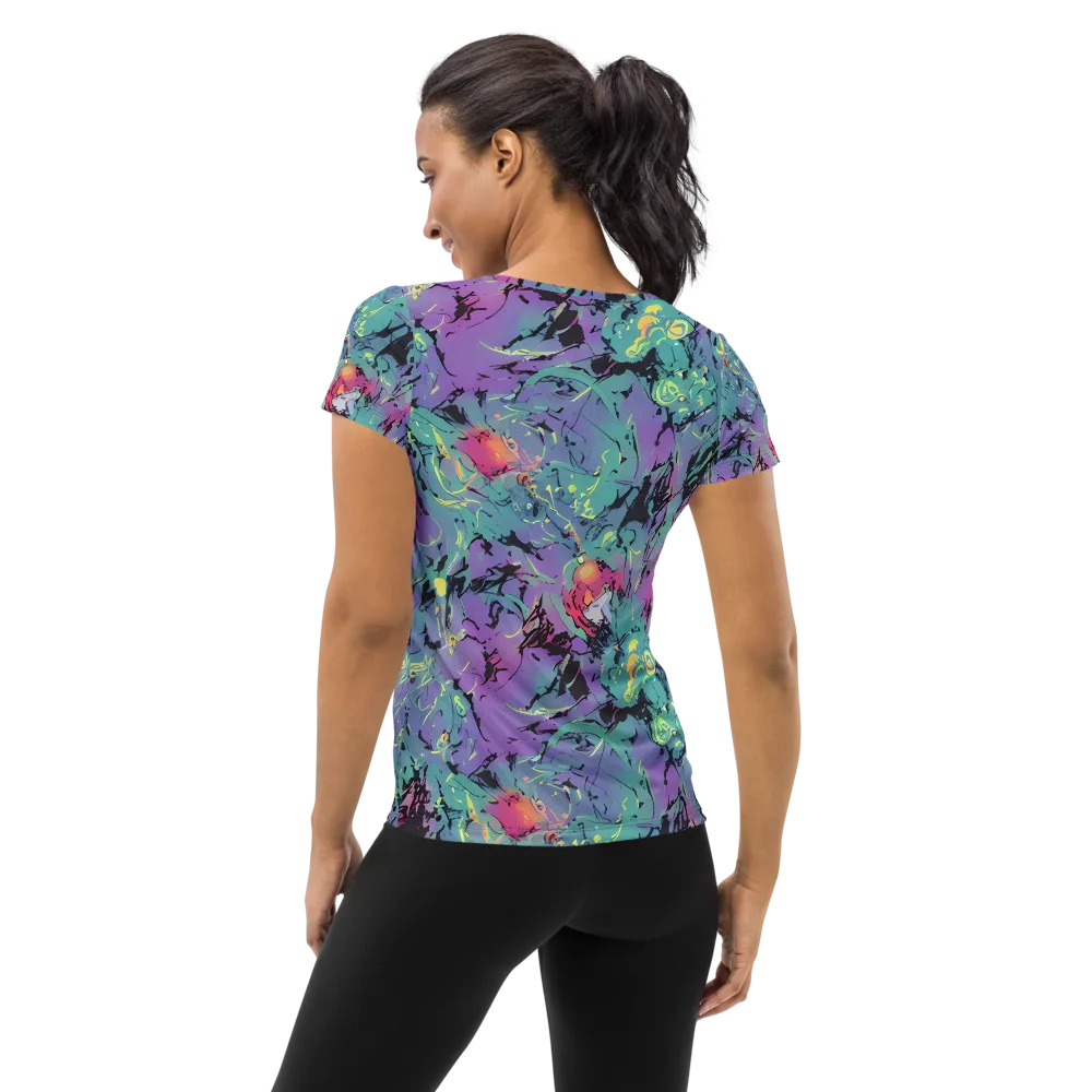 Dreamwave Flux on Women's Athletic T-Shirt — Back