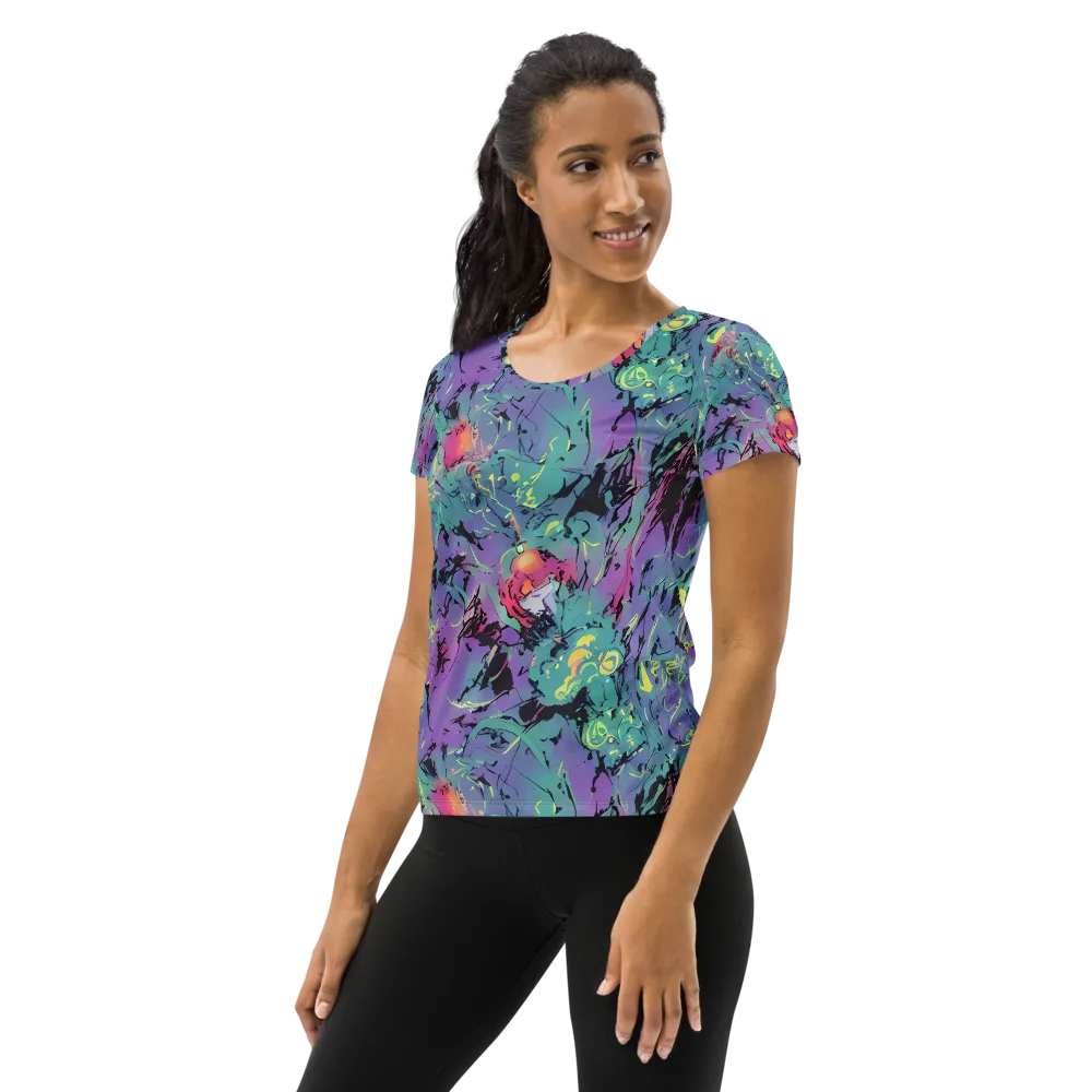 Dreamwave Flux on Women's Athletic T-Shirt — Left
