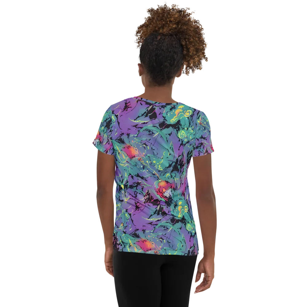 Dreamwave Flux on Women's Athletic T-Shirt — Back