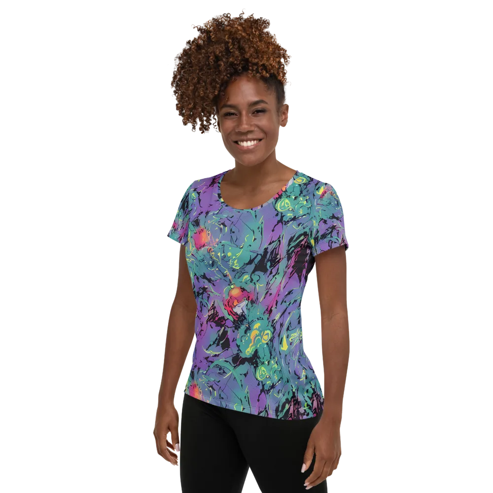 Dreamwave Flux on Women's Athletic T-Shirt — Left