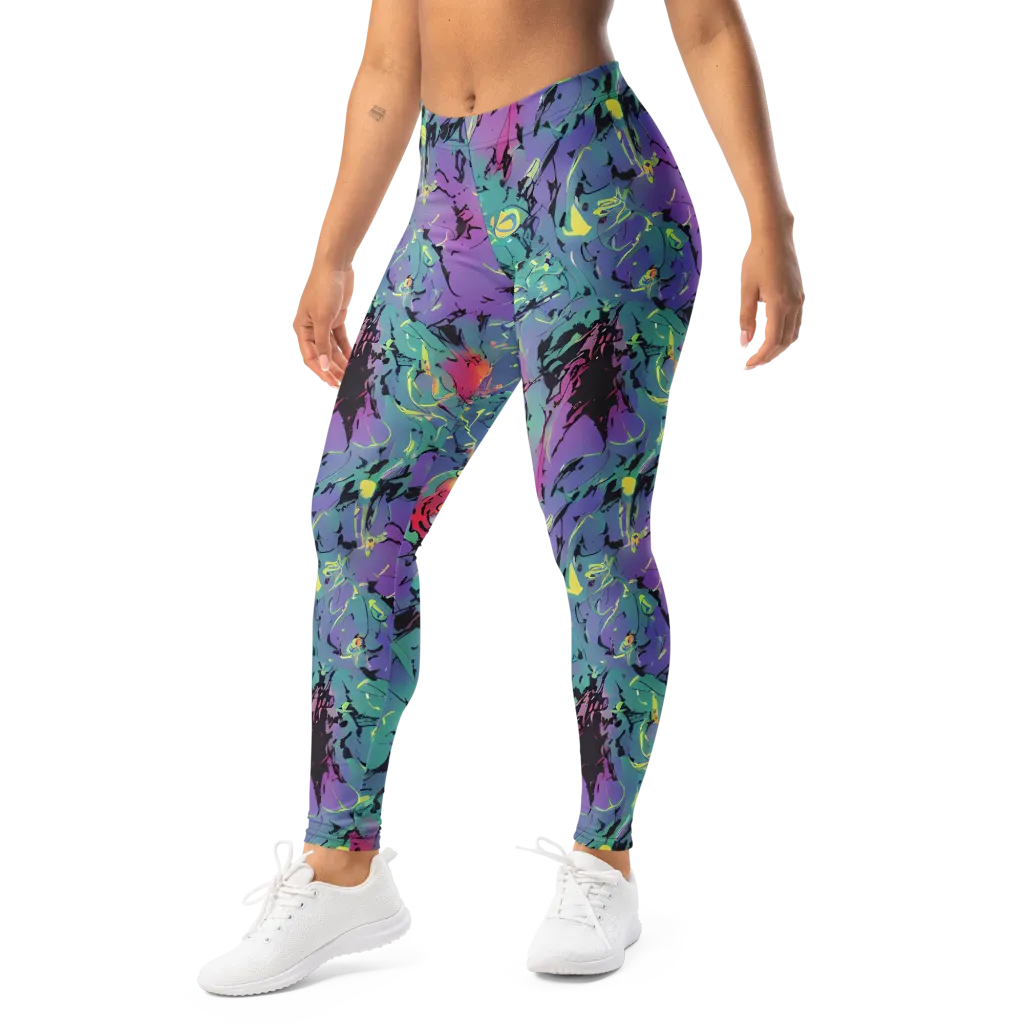 Dreamwave Flux on Leggings — Left Front