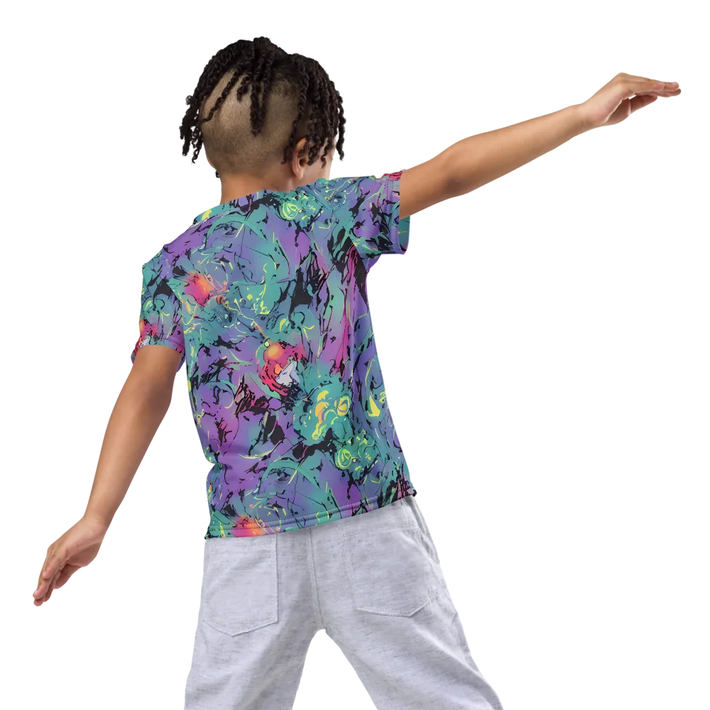Dreamwave Flux on Kids Crew Neck T-Shirt — Back
