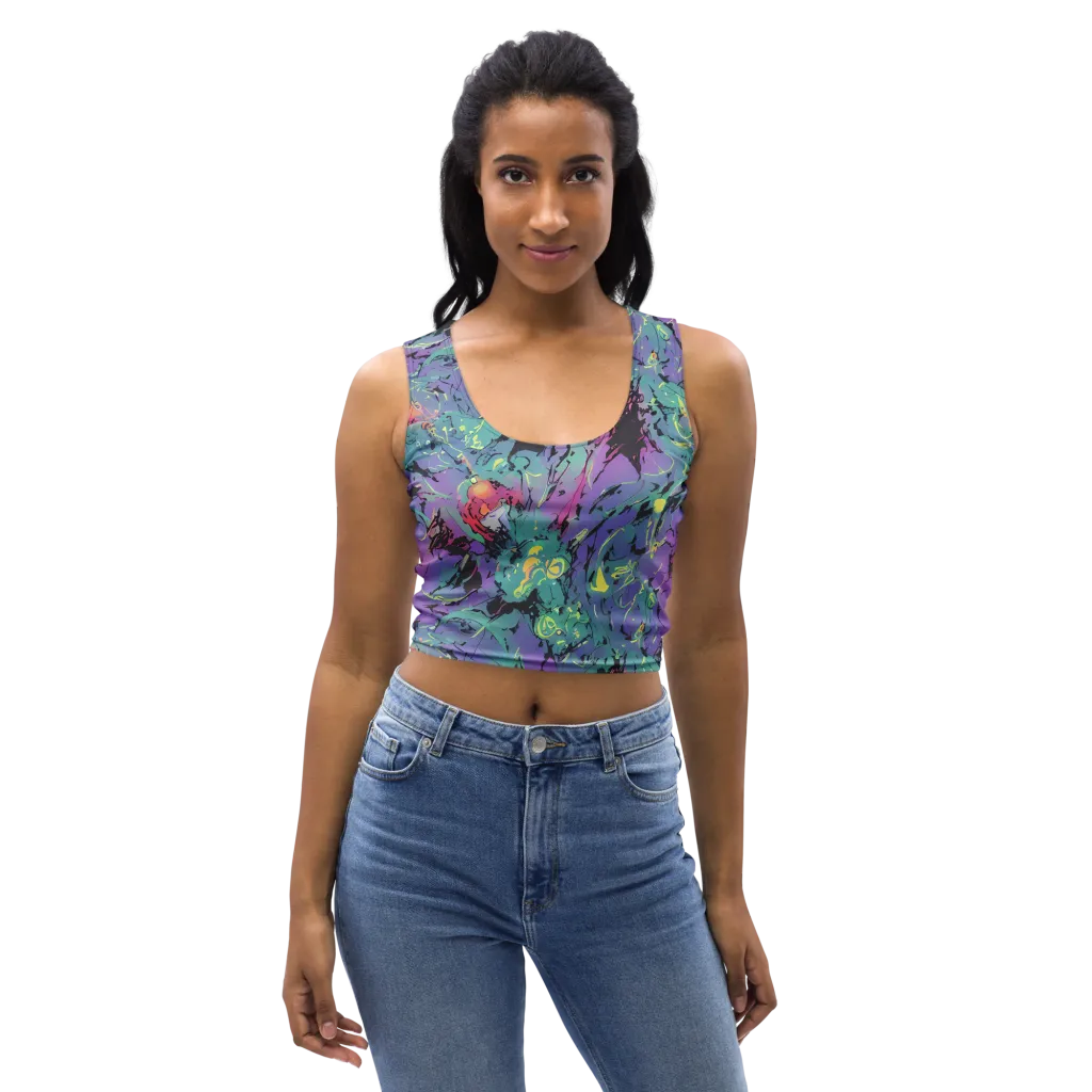 Dreamwave Flux on Crop Top — Front