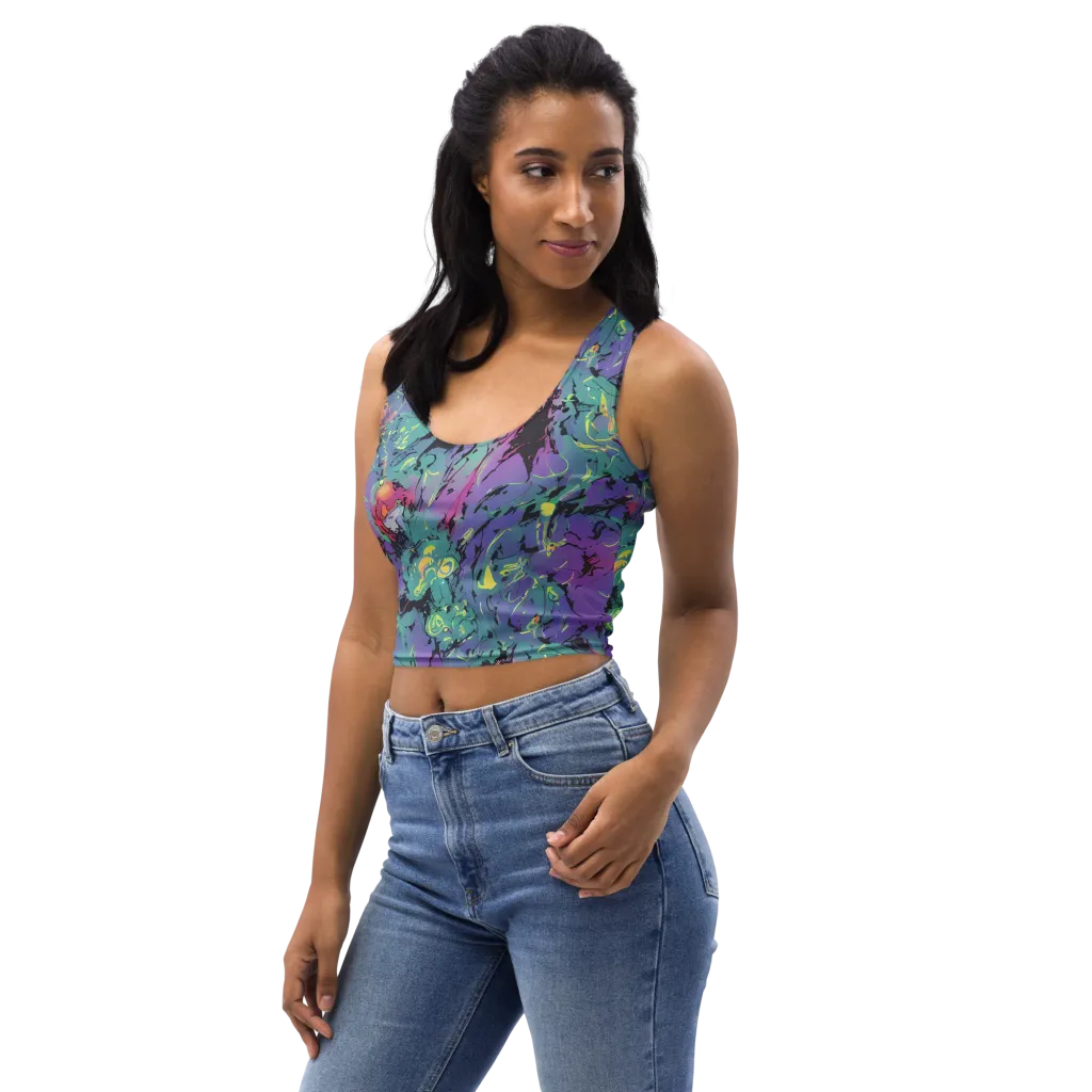 Dreamwave Flux on Crop Top — Left Front