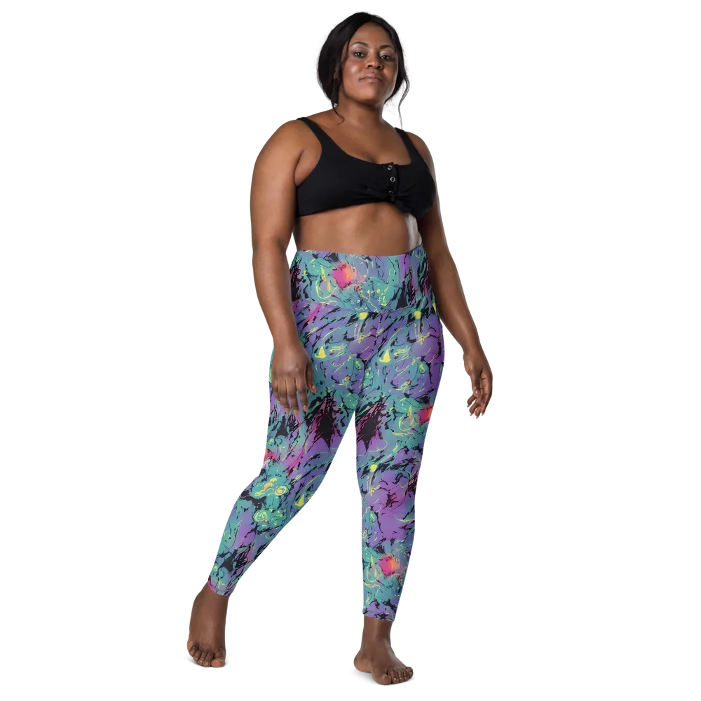 Dreamwave Flux on Leggings with Pockets — Front