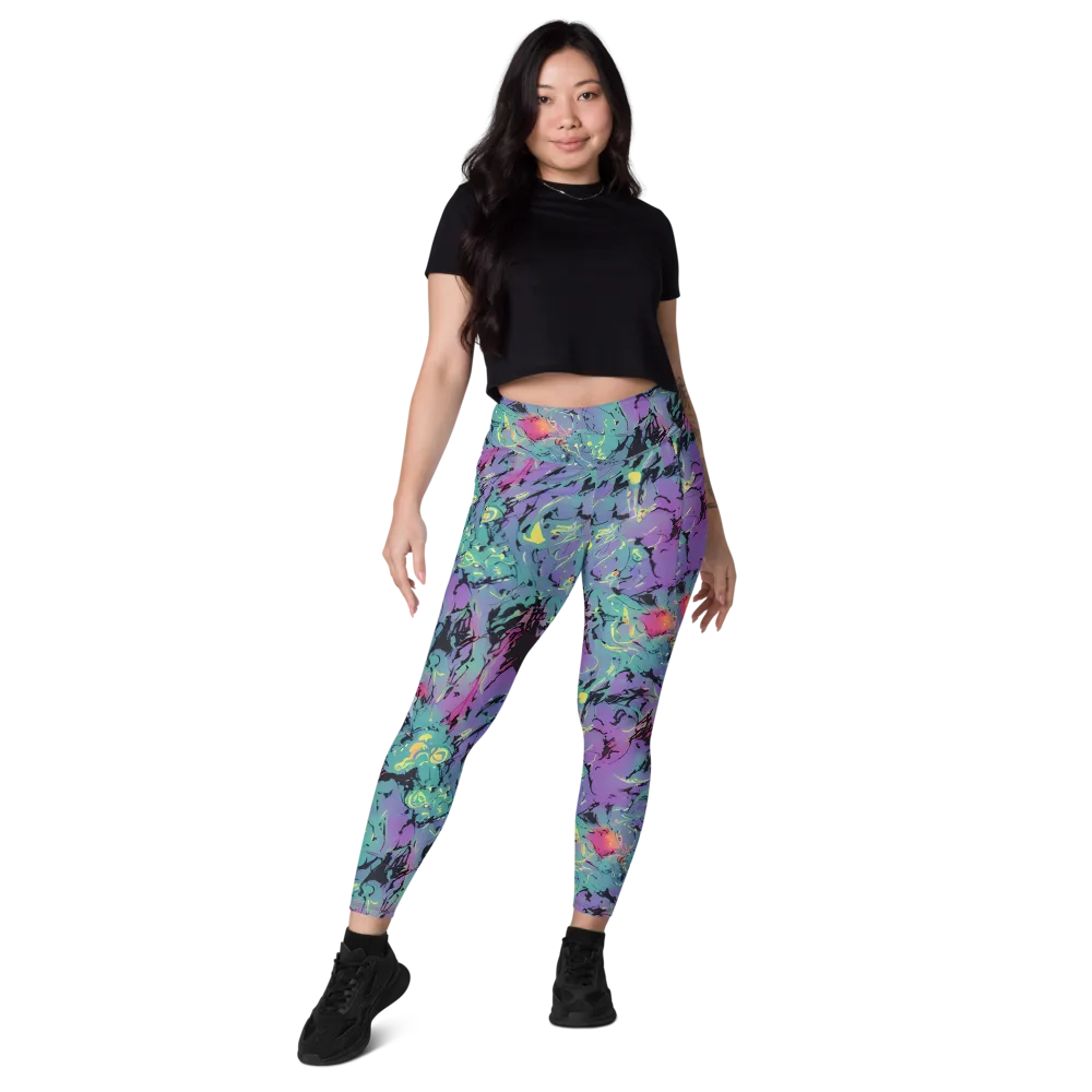 Dreamwave Flux on Leggings with Pockets — Front