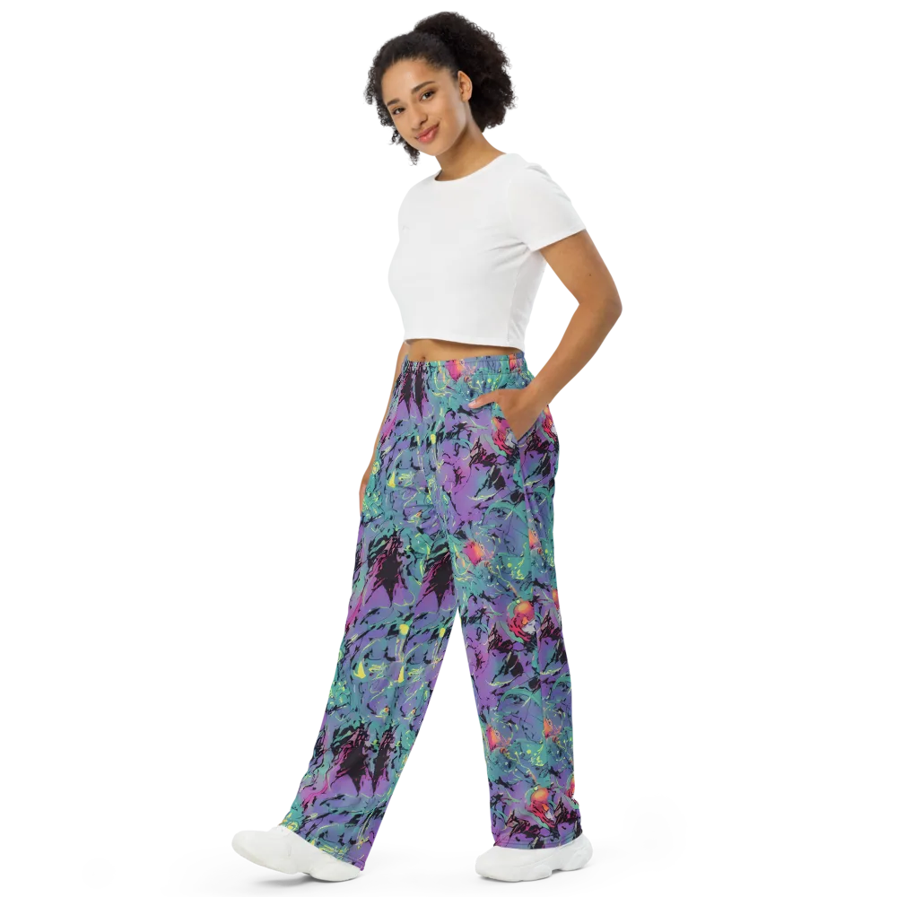 Dreamwave Flux on Wide-Leg Pants — Left Front