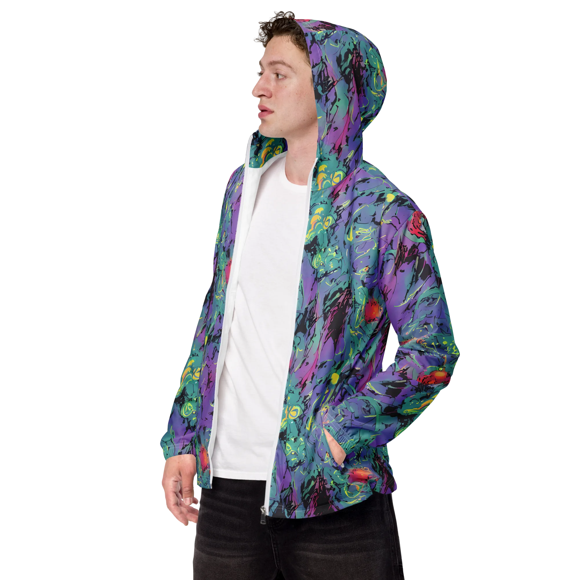 Dreamwave Flux on Men's Windbreaker — Left Front