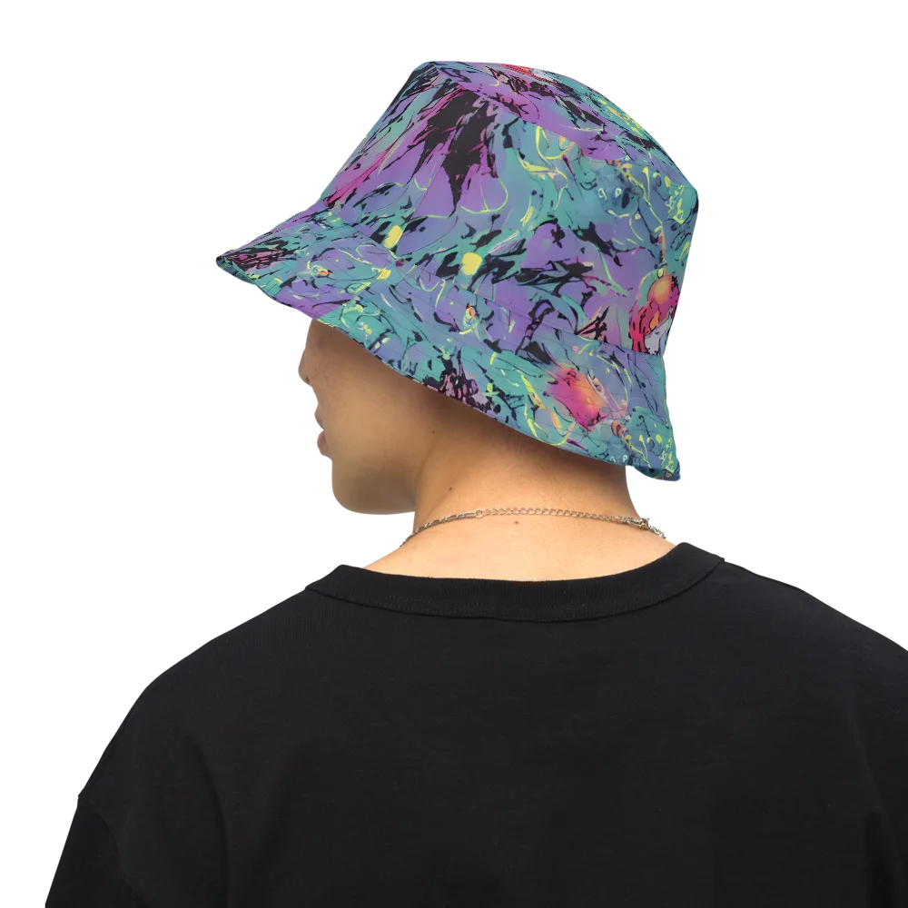 Dreamwave Flux on Reversible Bucket Hat — Back Inside