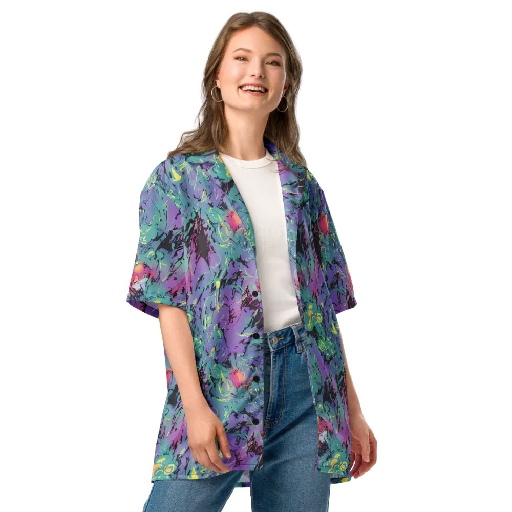 Dreamwave Flux on Button Shirt — Front