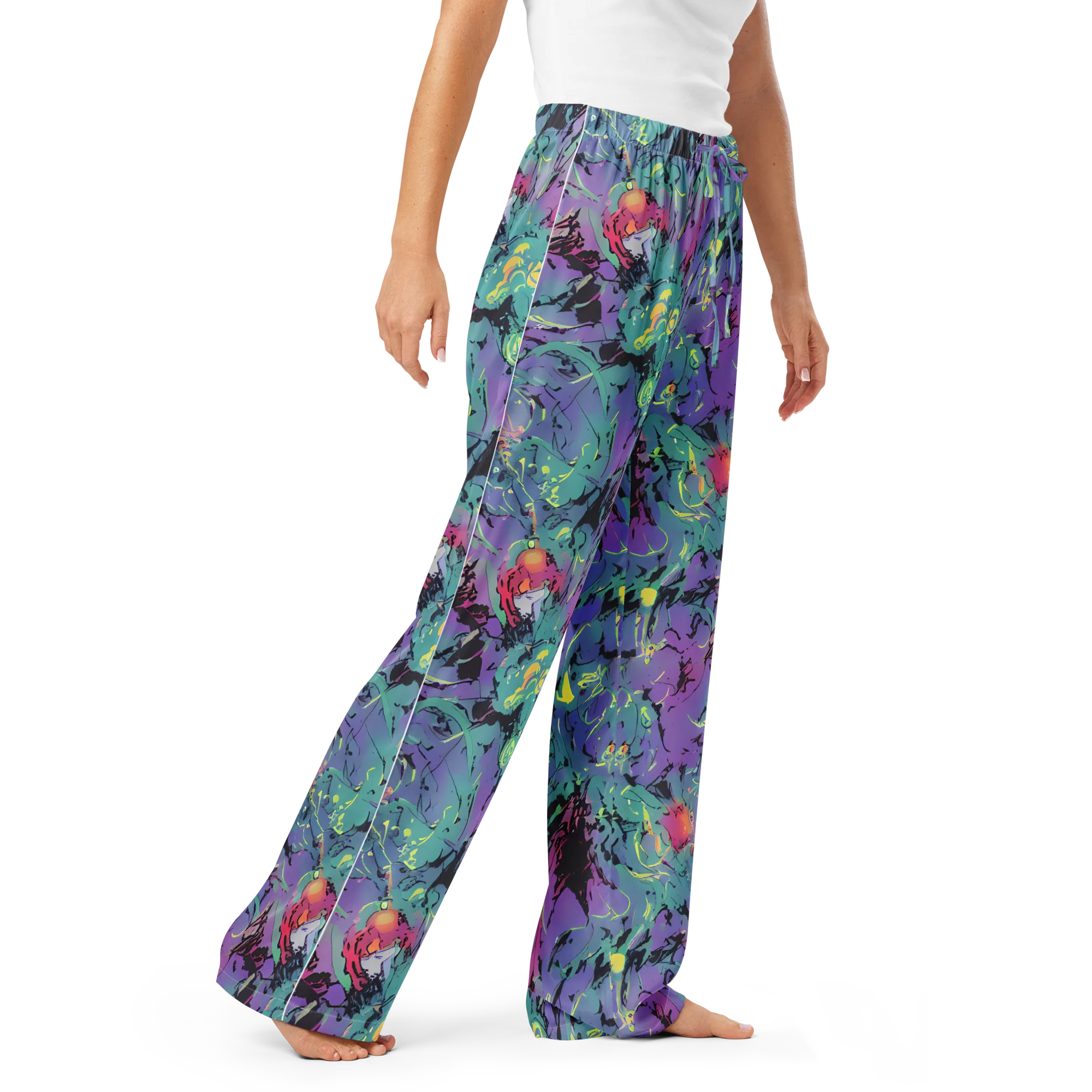Dreamwave Flux on Women's Pajama Pants — Right Front