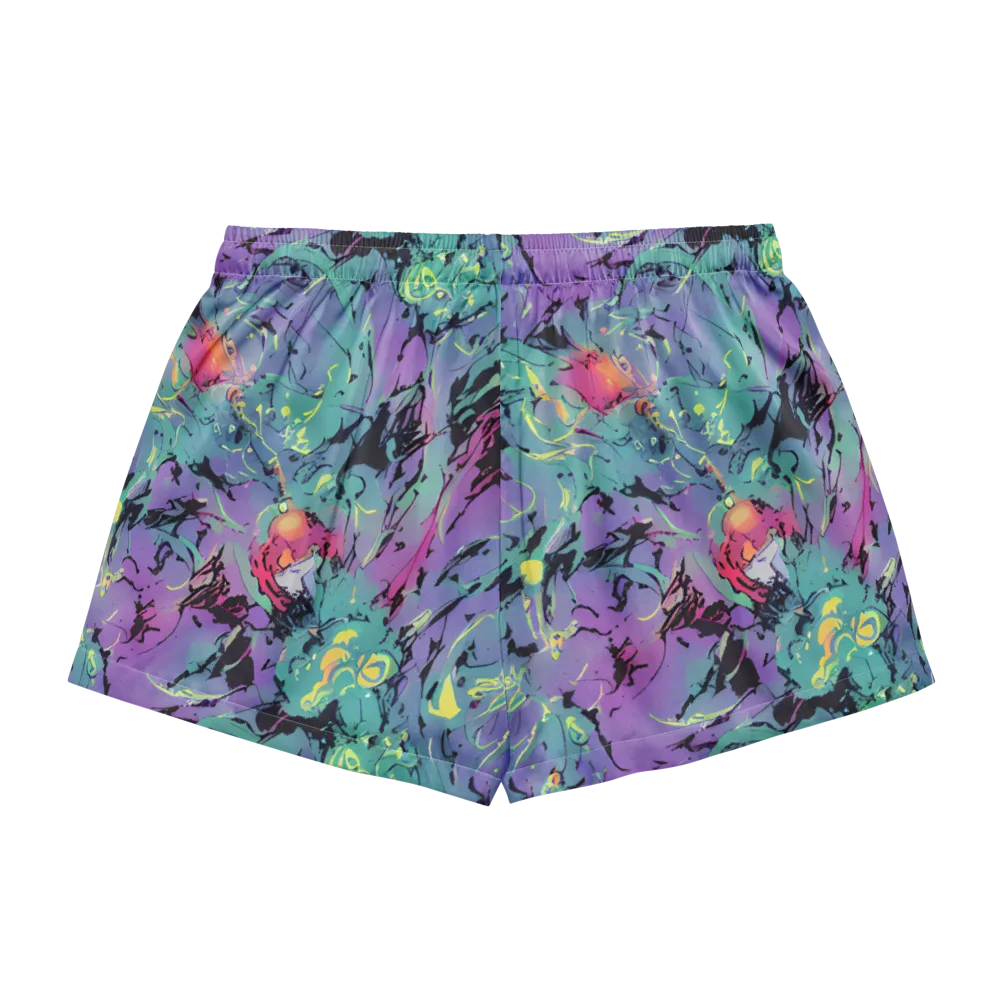 Dreamwave Flux on Women's Pajama Shorts — Back