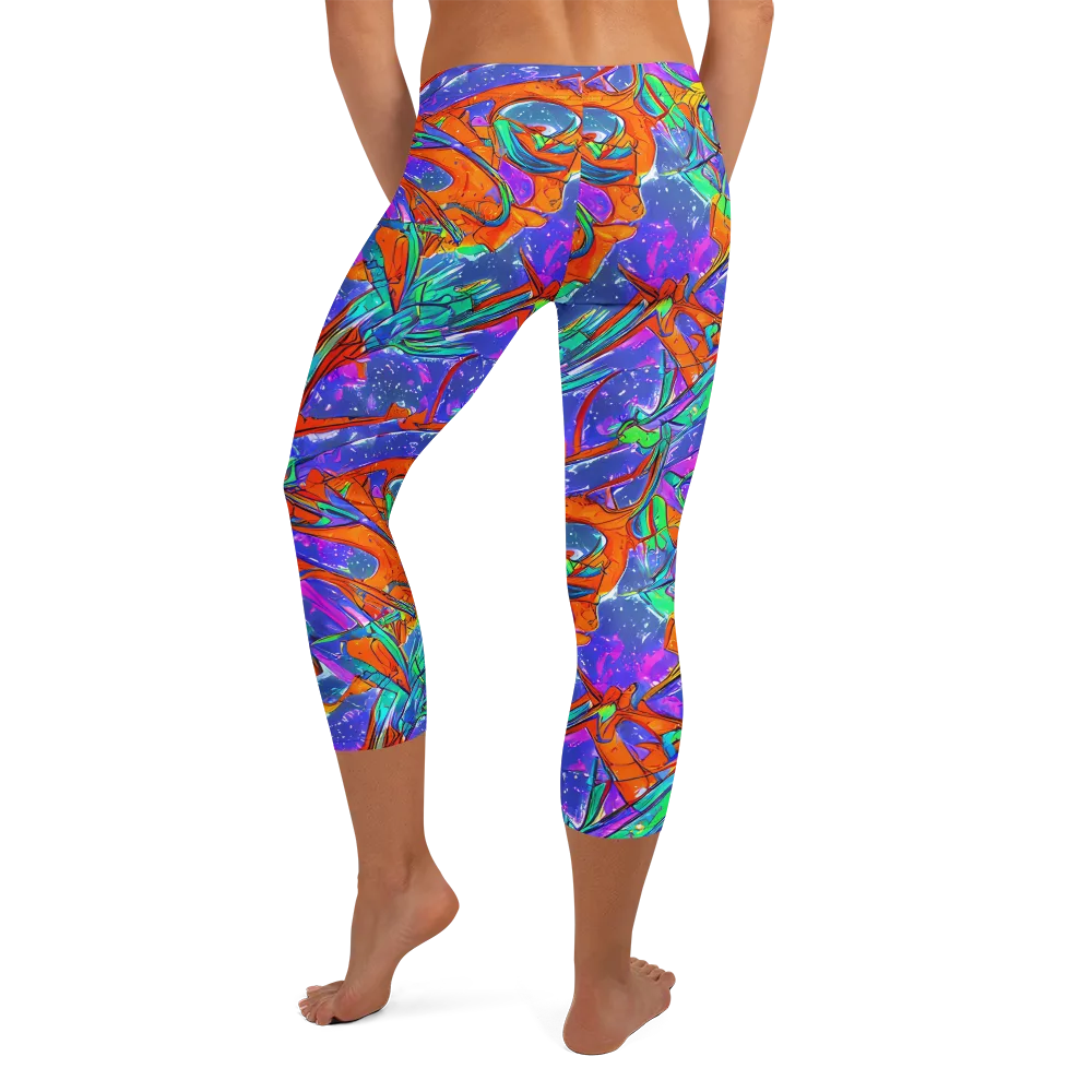 Hypercolor Splash on Capri Leggings — Back