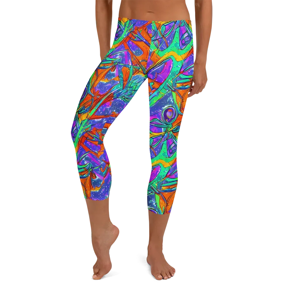 Hypercolor Splash on Capri Leggings — Front