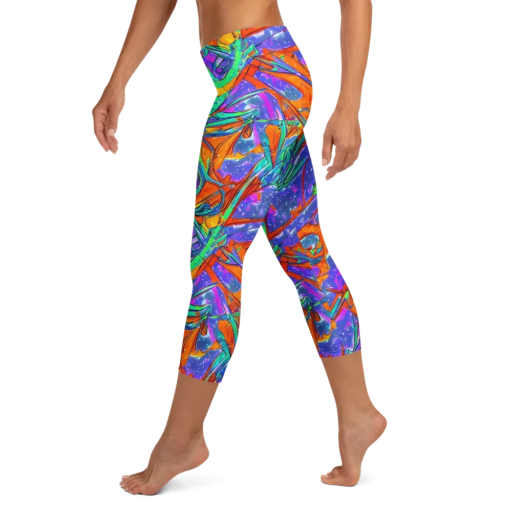 Hypercolor Splash on Capri Leggings — Left