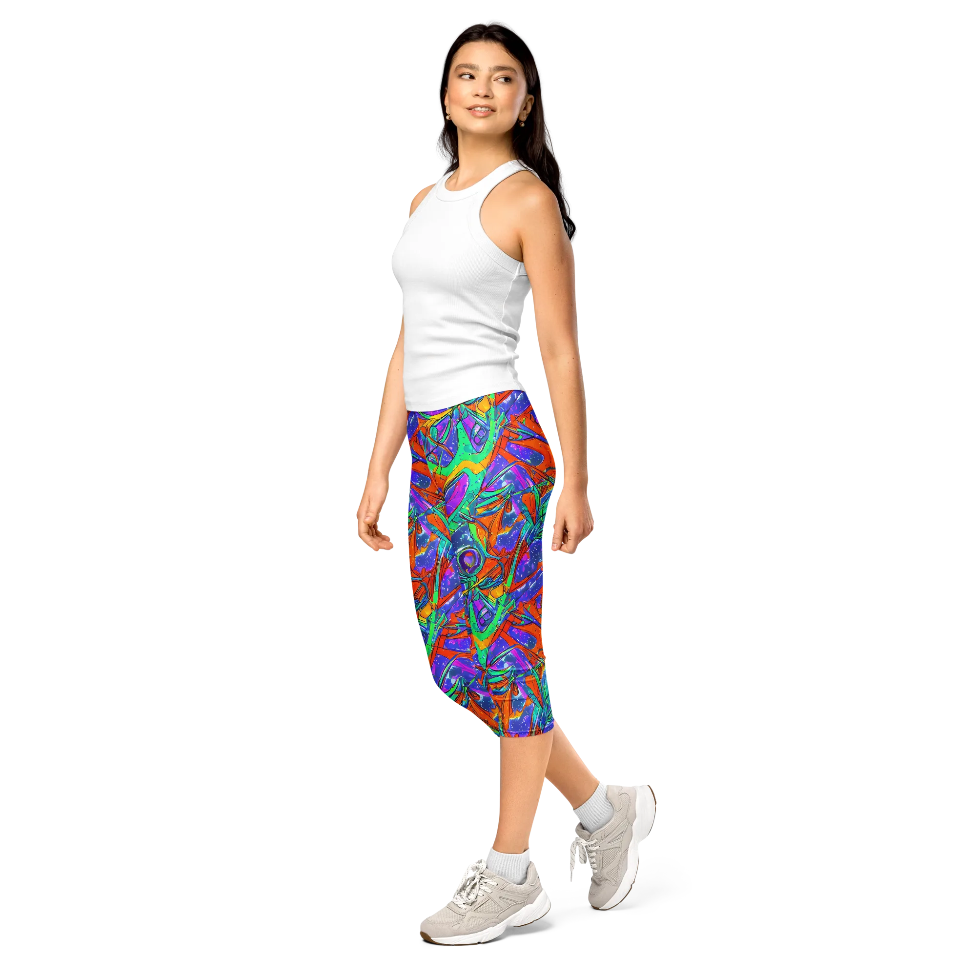 Hypercolor Splash on Capri Leggings — Left Front