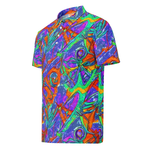 Hypercolor Splash on a Men's Slim Fit Polo Shirt