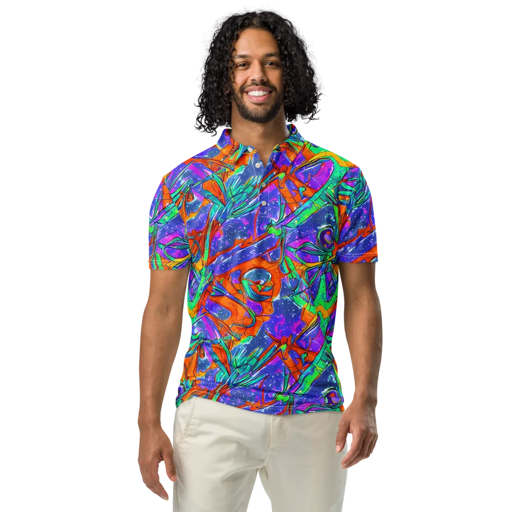 Hypercolor Splash on Men's Slim Fit Polo Shirt — Front