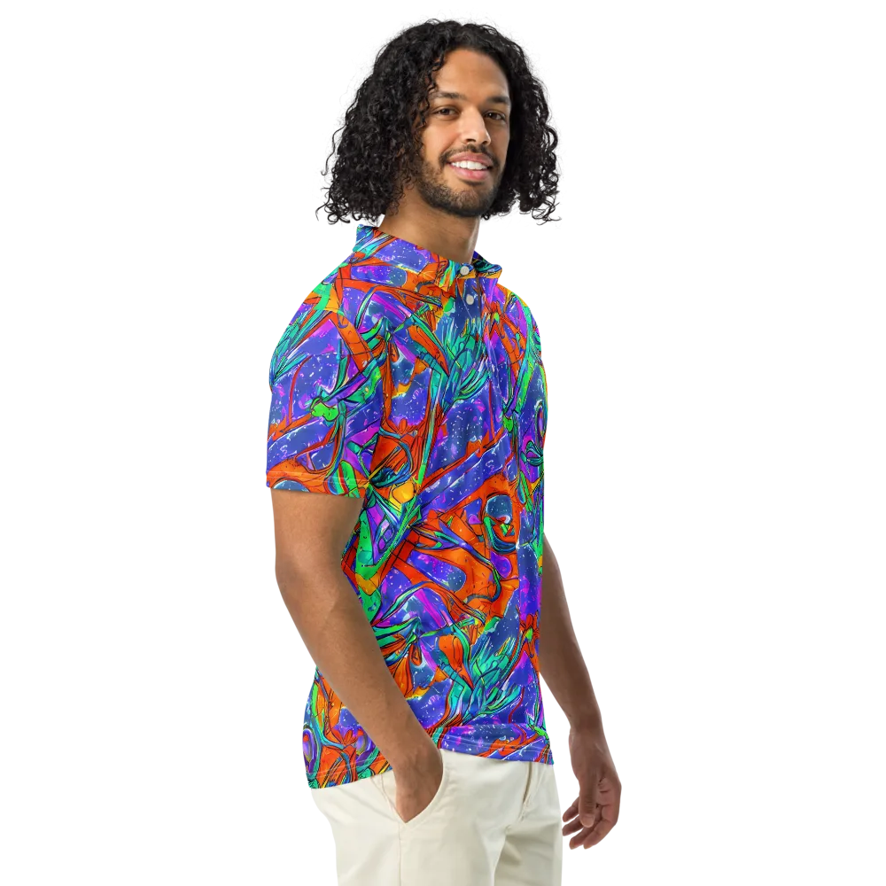 Hypercolor Splash on Men's Slim Fit Polo Shirt — Right Front