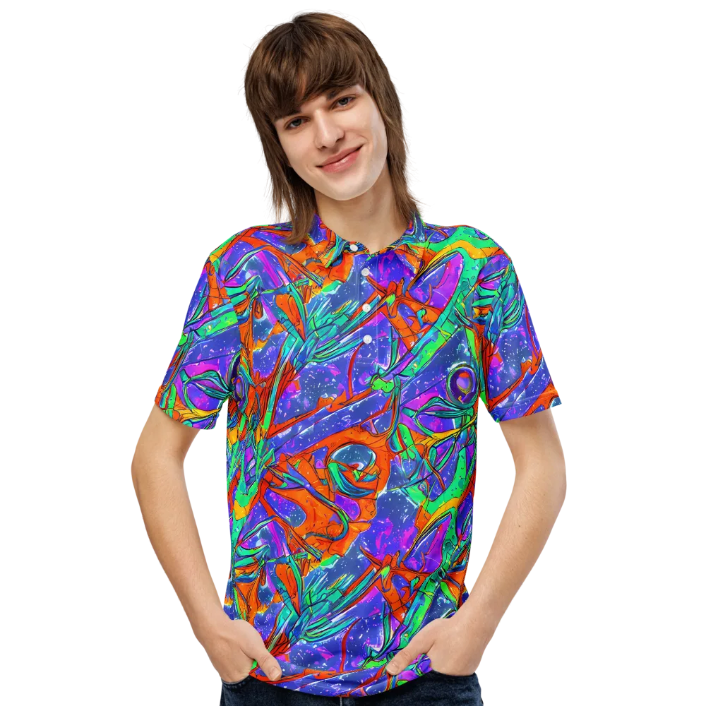 Hypercolor Splash on Men's Slim Fit Polo Shirt — Front