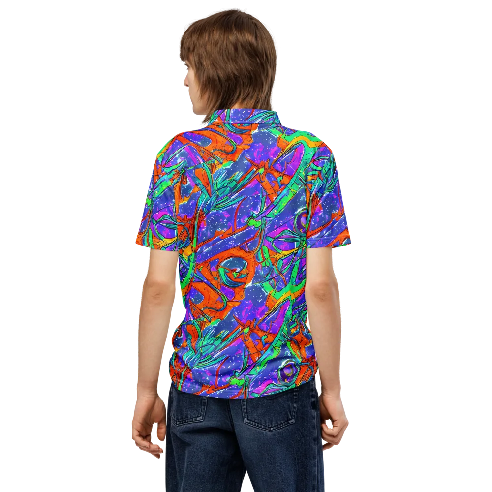 Hypercolor Splash on Men's Slim Fit Polo Shirt — Back