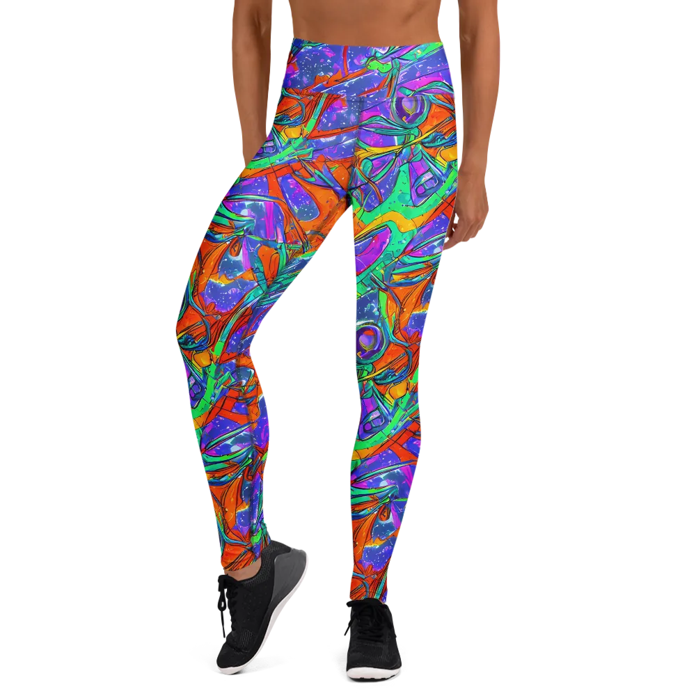 Hypercolor Splash on Yoga Leggings — Front