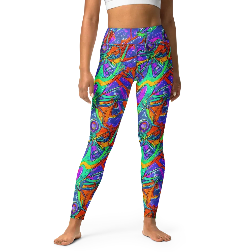 Hypercolor Splash on Yoga Leggings — Front