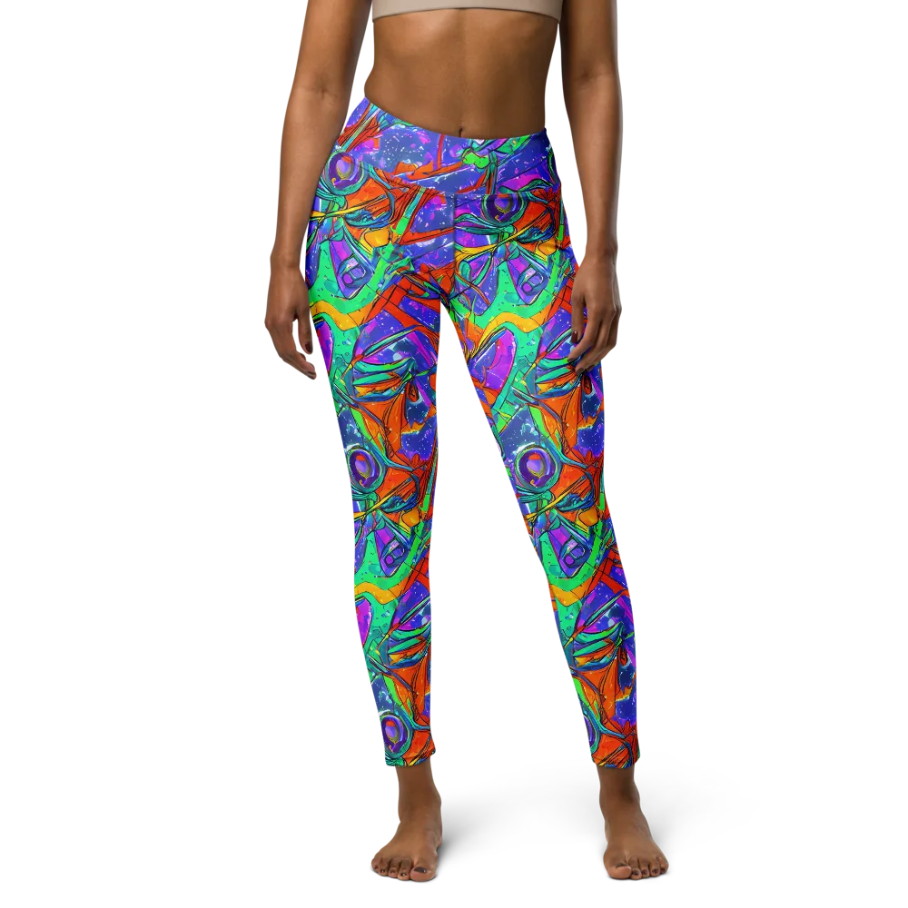 Hypercolor Splash on Yoga Leggings — Front