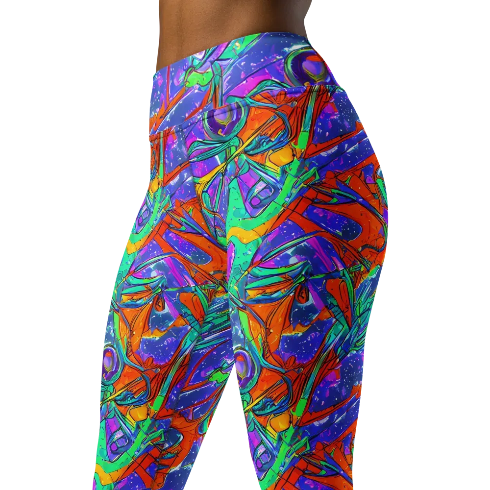 Hypercolor Splash on Yoga Leggings — Left Front