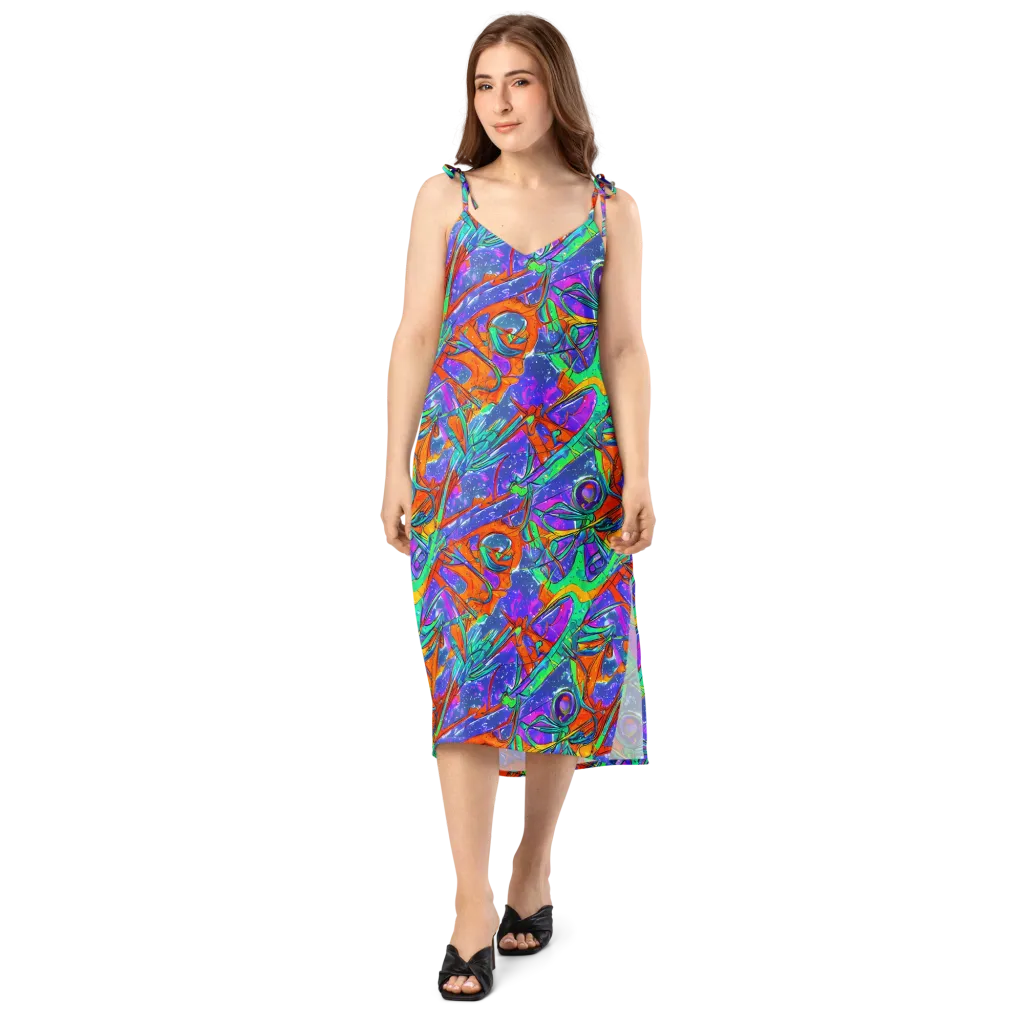 Hypercolor Splash on Slip Dress — Front