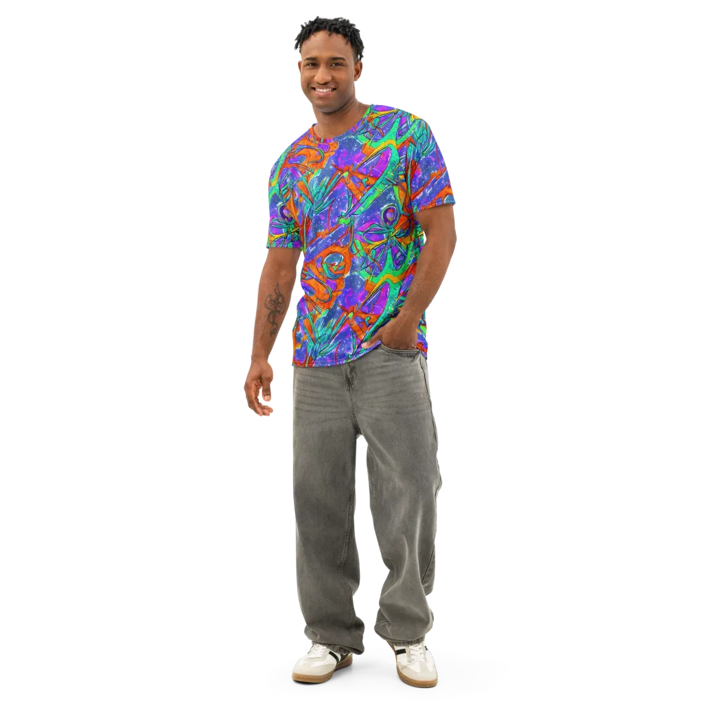 Hypercolor Splash on Men's Cotton Crew Neck T-Shirt — Front