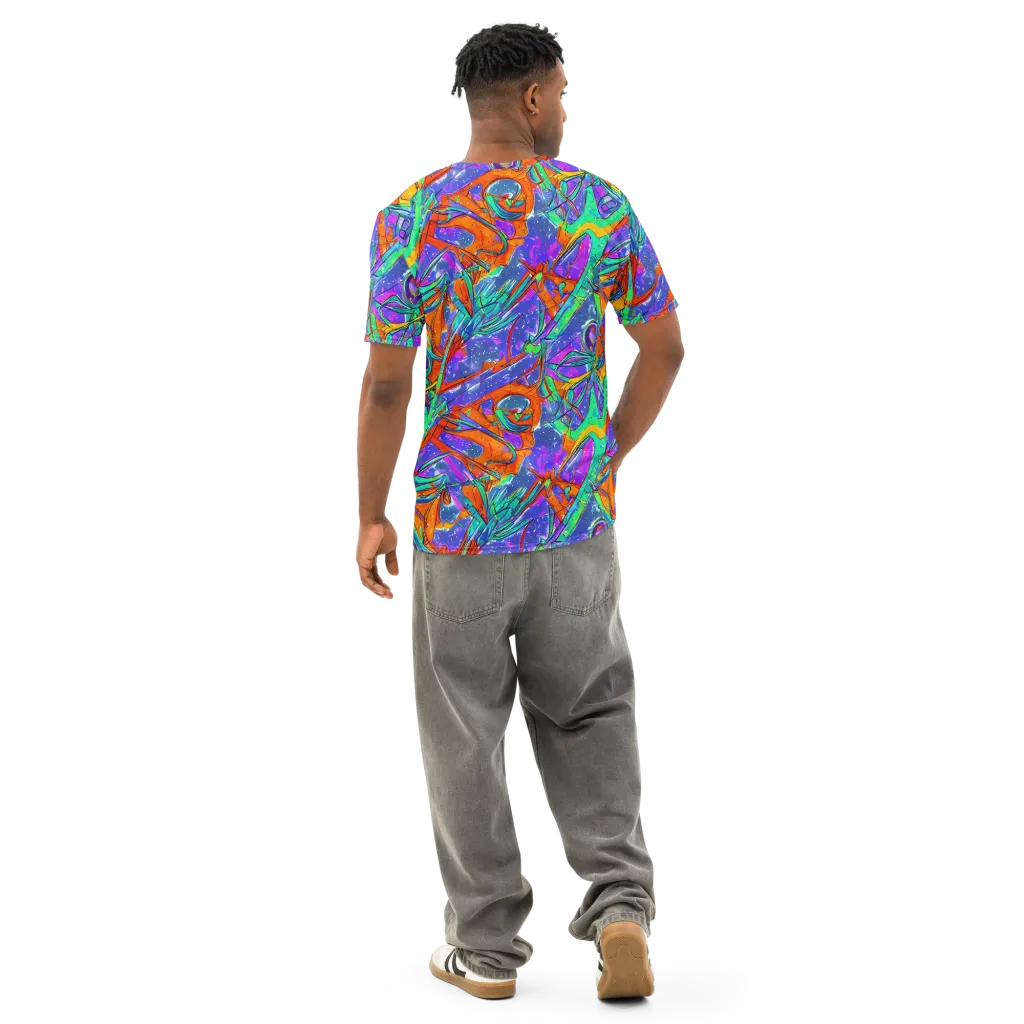 Hypercolor Splash on Men's Cotton Crew Neck T-Shirt — Back