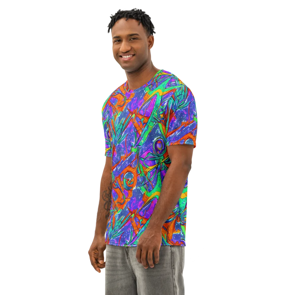 Hypercolor Splash on Men's Cotton Crew Neck T-Shirt — Left Front
