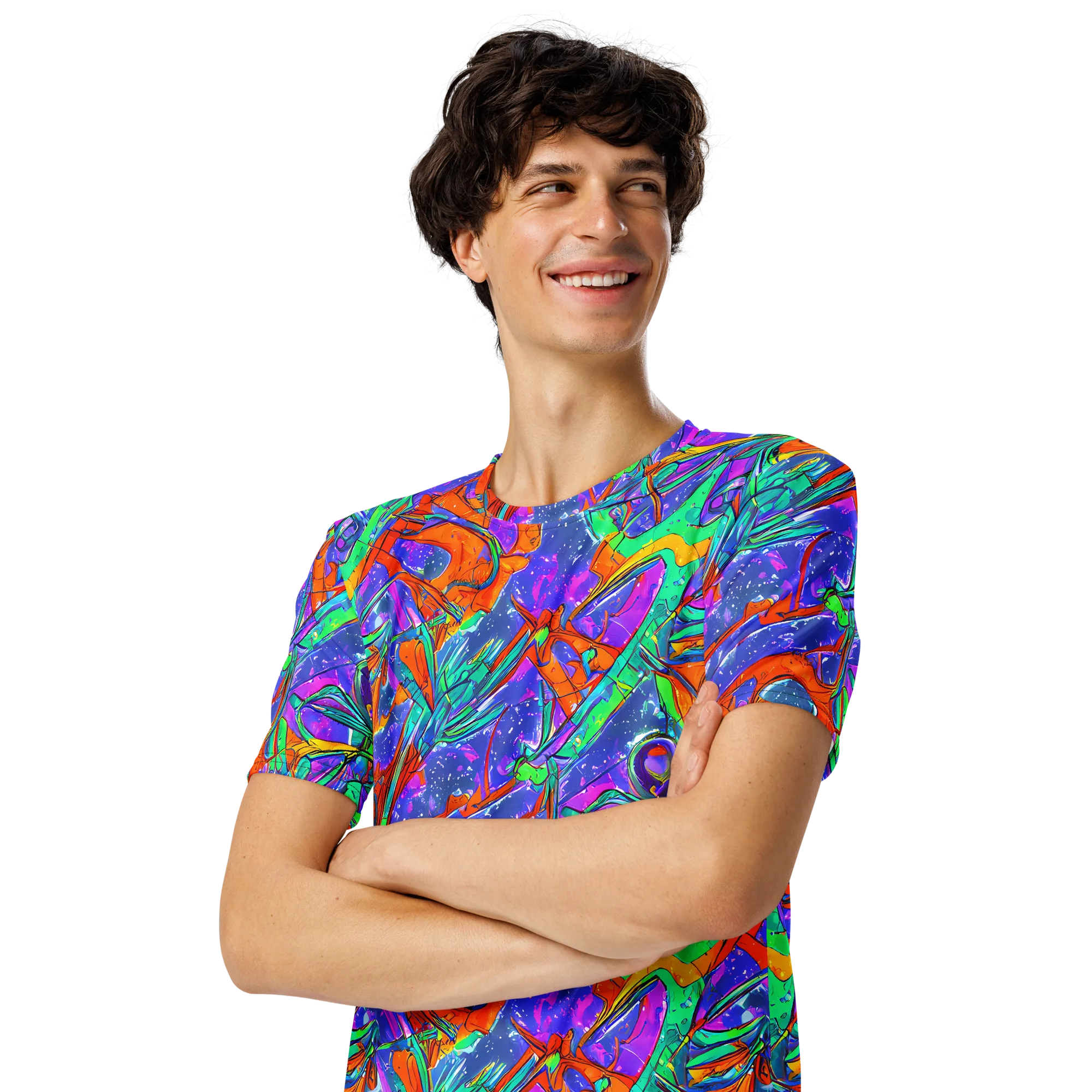 Hypercolor Splash on Men's Crew Neck T-Shirt — Left Front