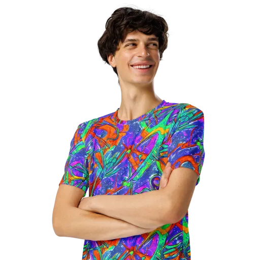 Hypercolor Splash on a Men's Crew Neck T-Shirt