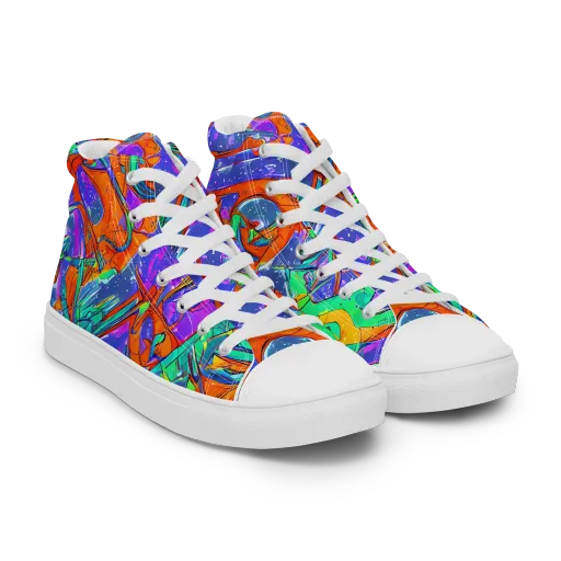 Hypercolor Splash on a Men's High Top Canvas Shoes
