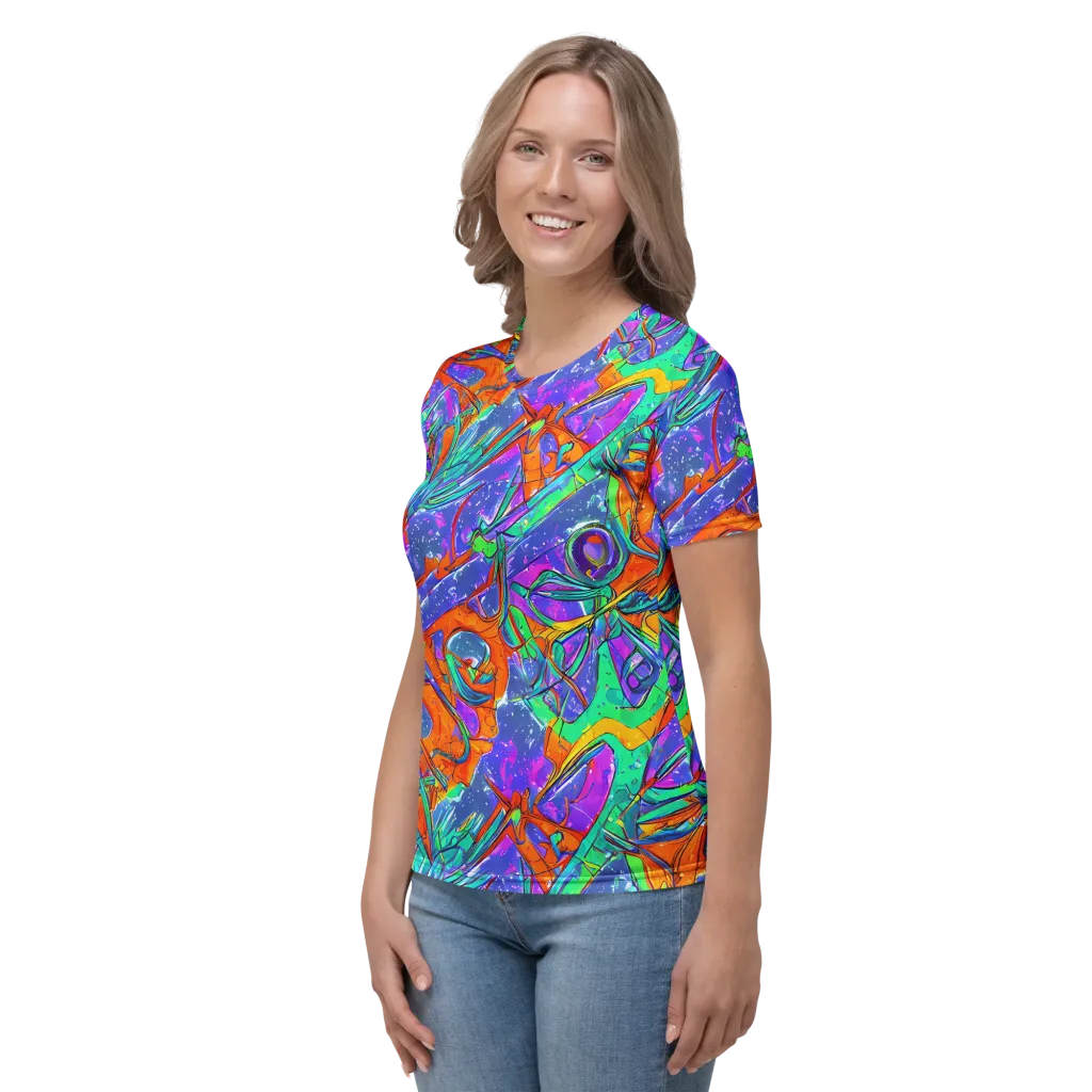 Hypercolor Splash on Women's Crew Neck T-Shirt — Left